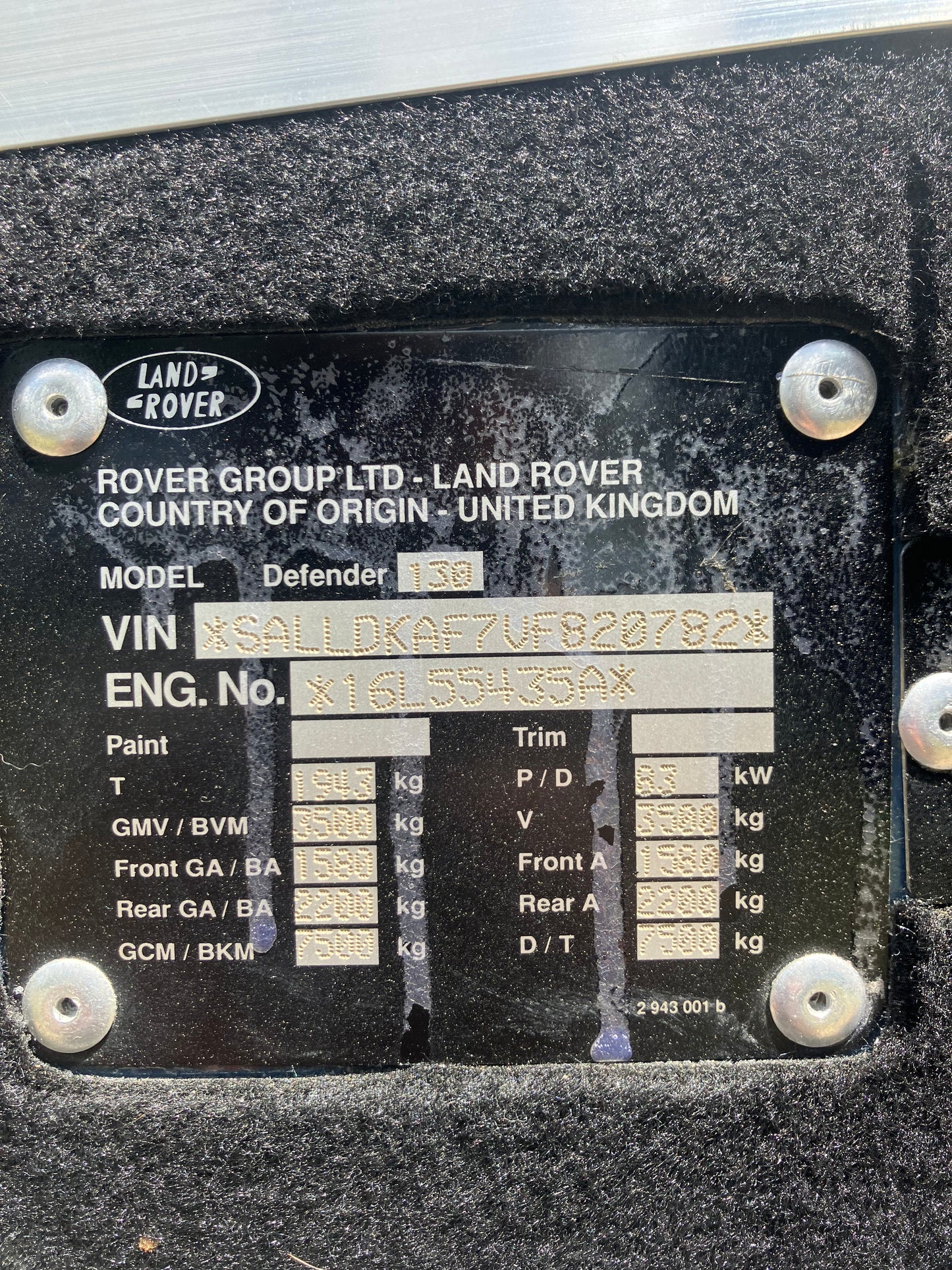1997 Land Rover Defender 130 Pickup RHD