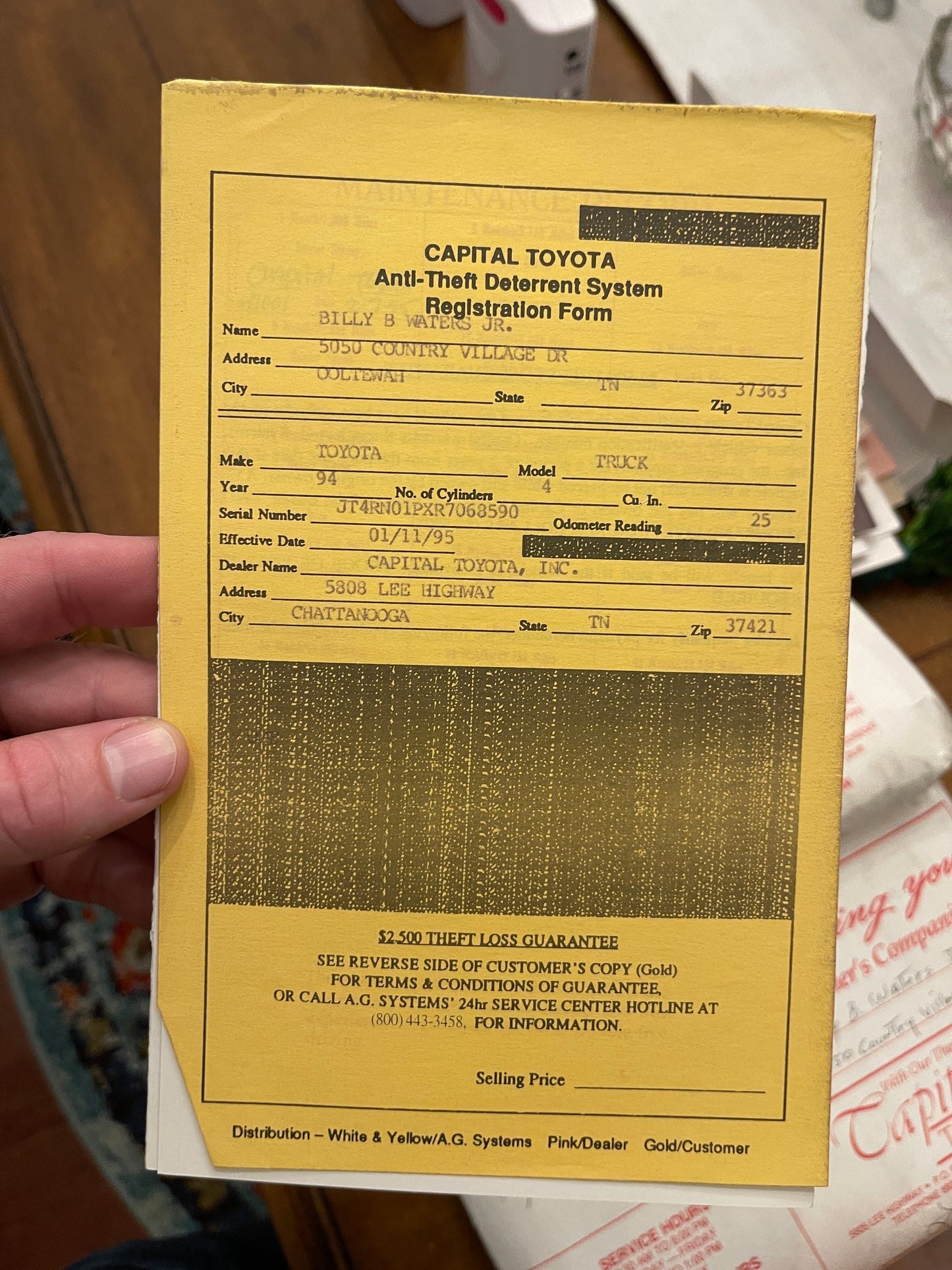 1994 Toyota Pick-up 4x4 DX Single Family